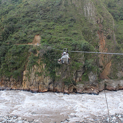 Cable Car over River - Machu Picchu, Peru